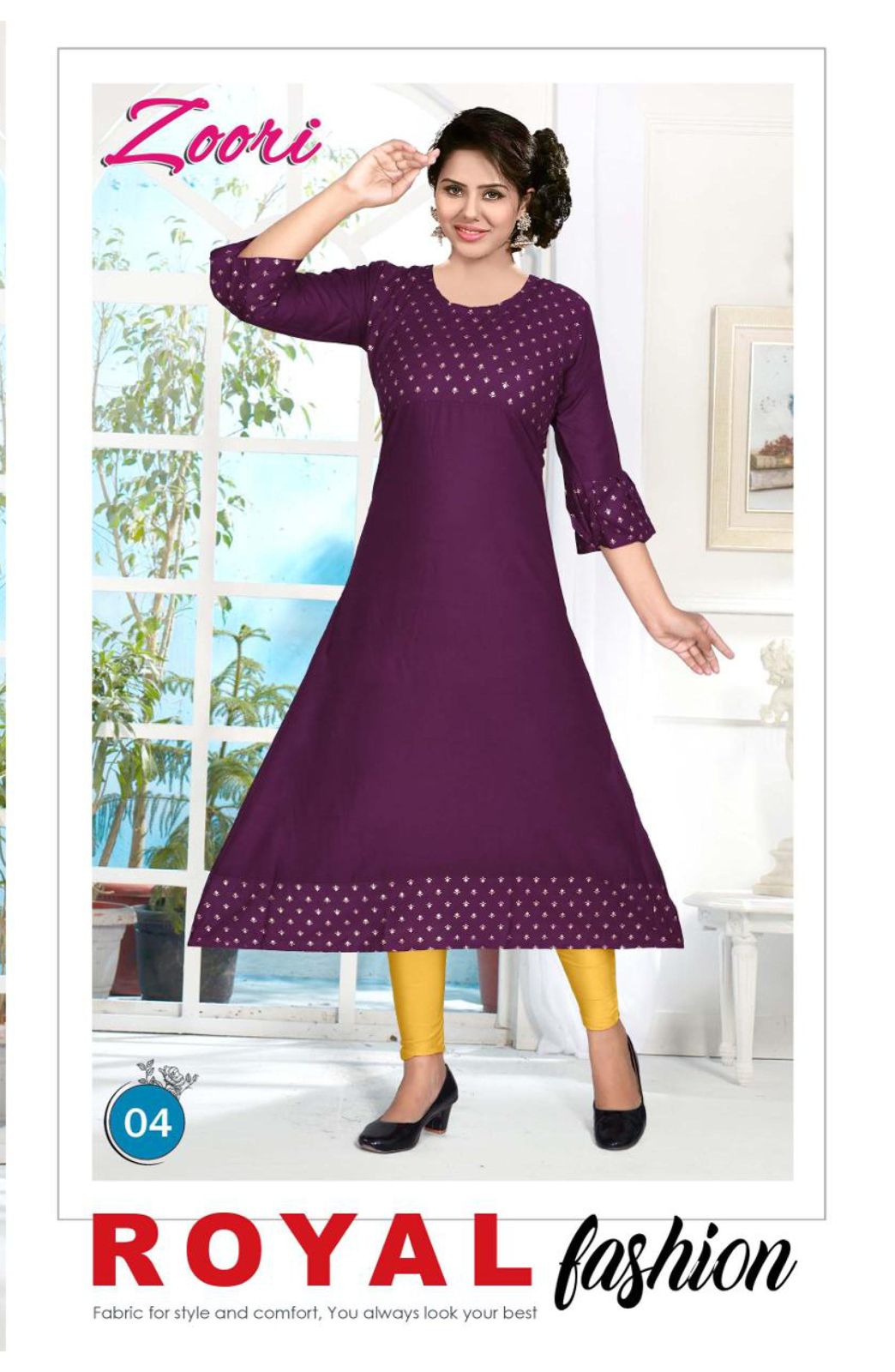 Beauty Queen Zoori 1 Rayon Ethnic Wear Printed Anarkali Kurti Collection
